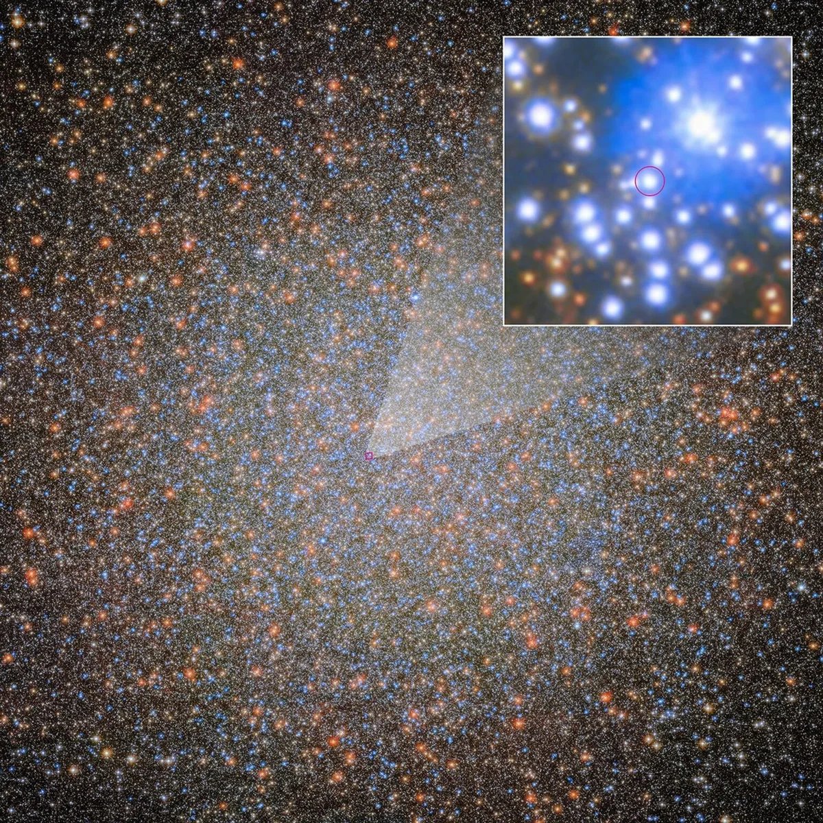 Hubble обнаружил первую черную дыру звездной массы в Омеге Центавра
